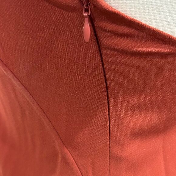 THAKOON Women’s Spaghetti Straps Midi Slip-dress in the Size 6 in Rust Color - Picture 14 of 16
